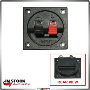 2 Way Recessed Sub Speaker Box Terminal Binding Post Cup Square Spring Clip Plate
